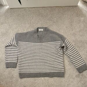 Gray Striped Women’s Sweater